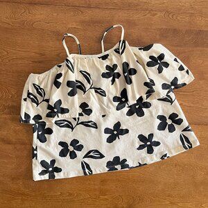 Zara floral ruffle tank top 13-14